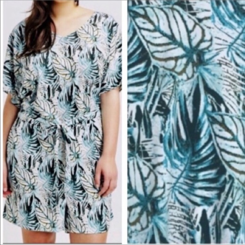 Junarose Tropical Print Romper Plus Size 18 - Picture 2 of 7